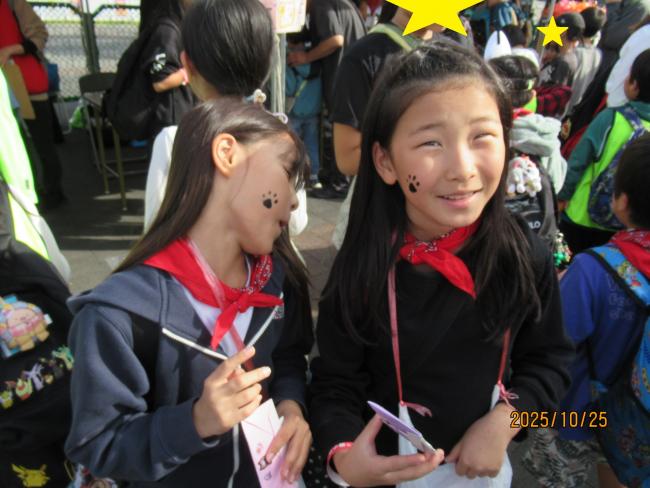 さや かなで フェイスペイント